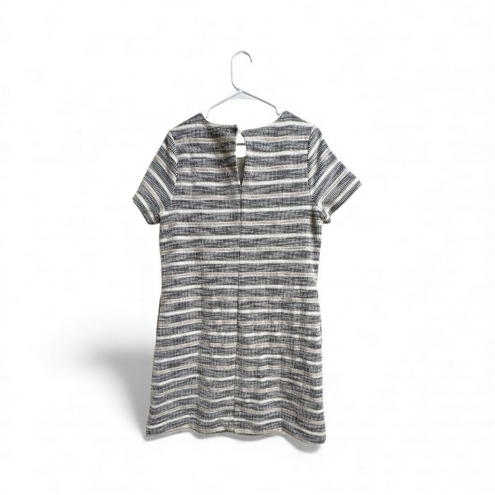 Ann Taylor Textured Stripe Short Sleeve Shift Dress Women’s M - Picture 3 of 6
